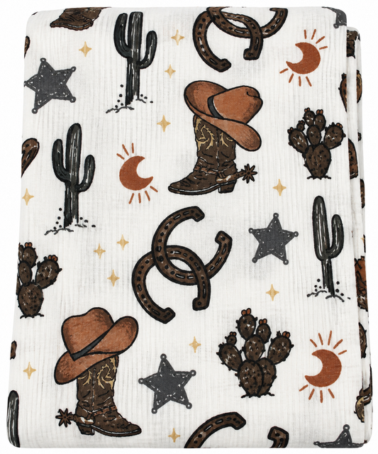 Outlaw Cowboy Ribbed Stretch Swaddle