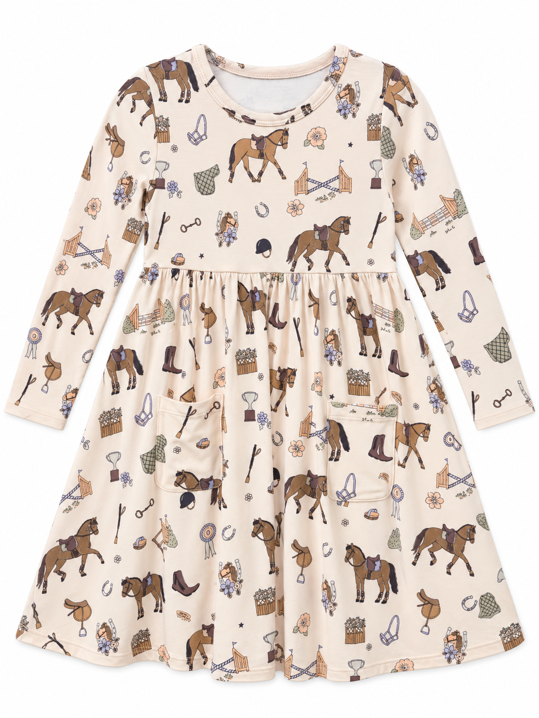 Pretty Equestrian Twirl Dress