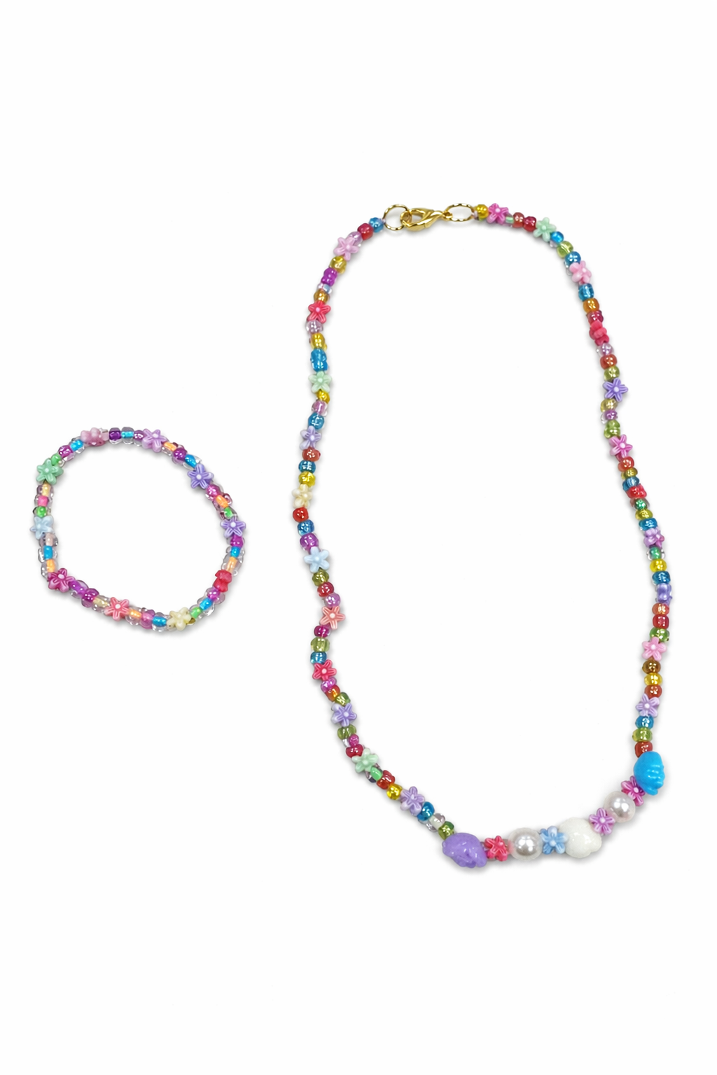 Mix Roses Necklace and Bracelet
