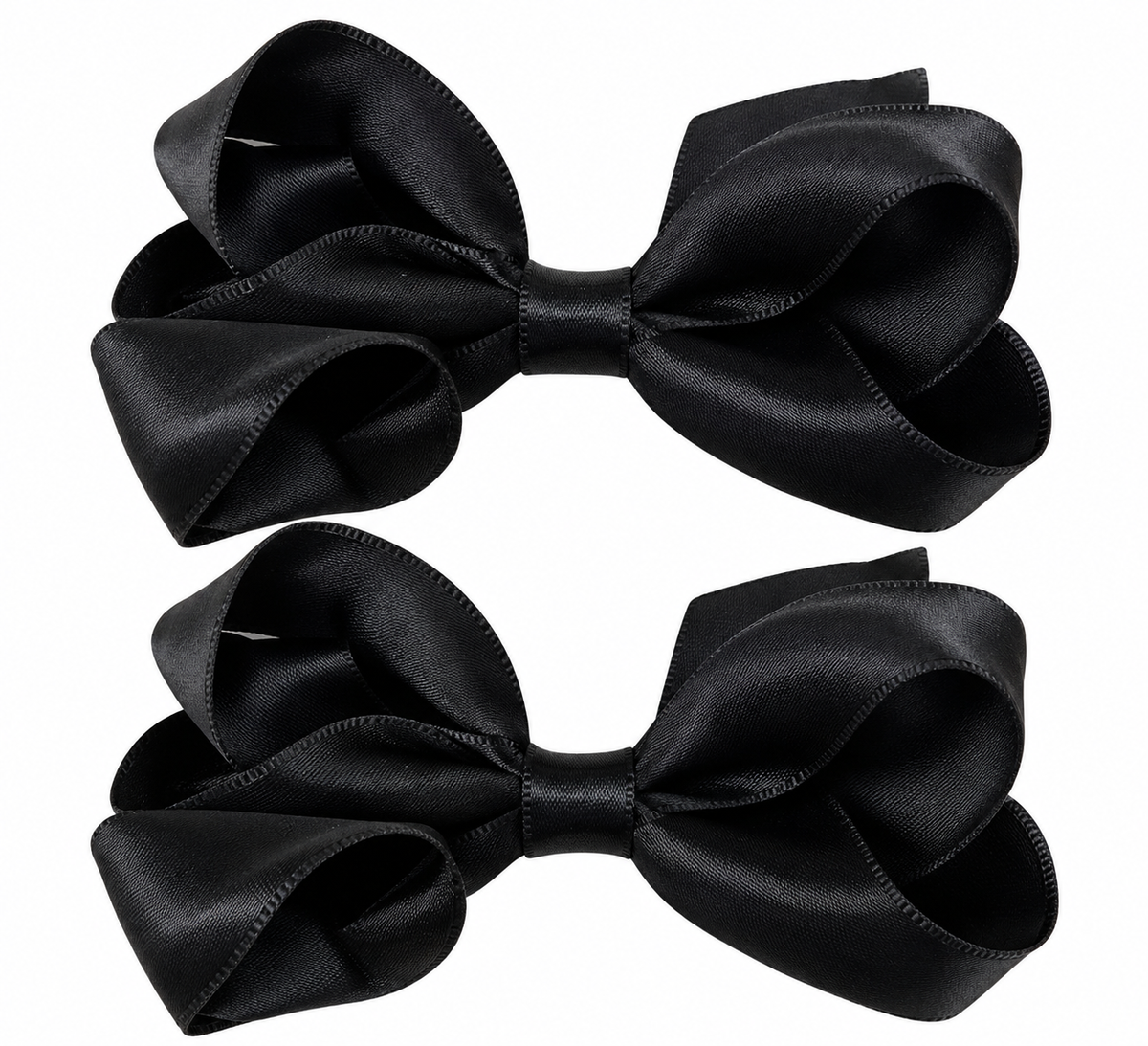 Mini Satin Hair Bow Two Pack