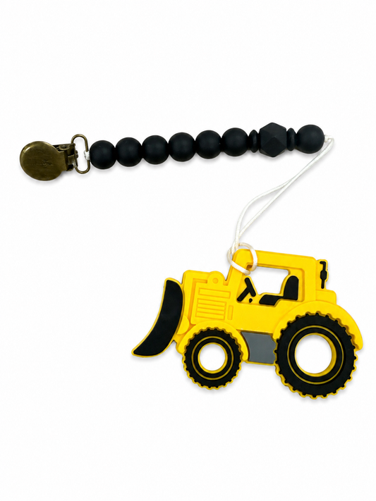 Bulldozer Teether and Clip Bundle