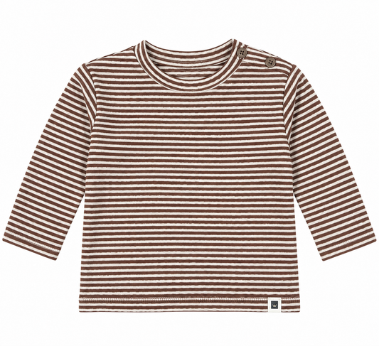 Chestnut and Cream Stripe T-Shirt