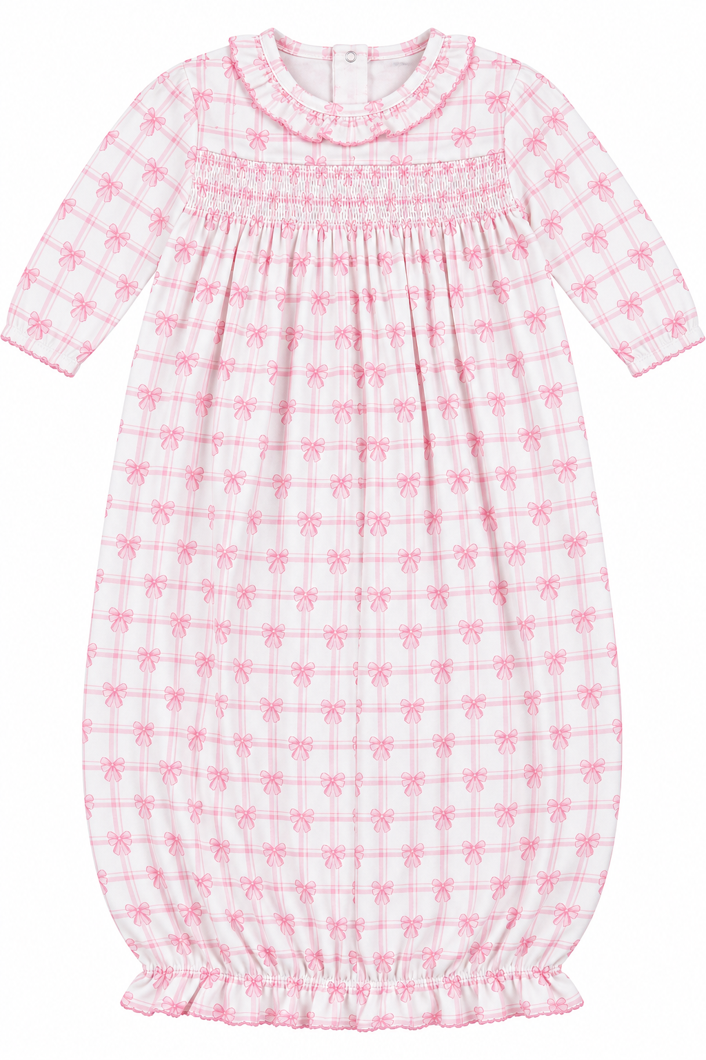 Pink Plaid with Bows Gown
