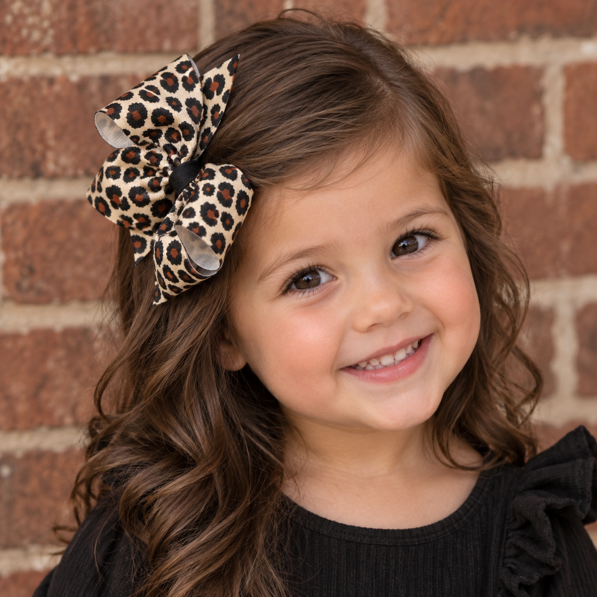 Leopard Print Hair Bow