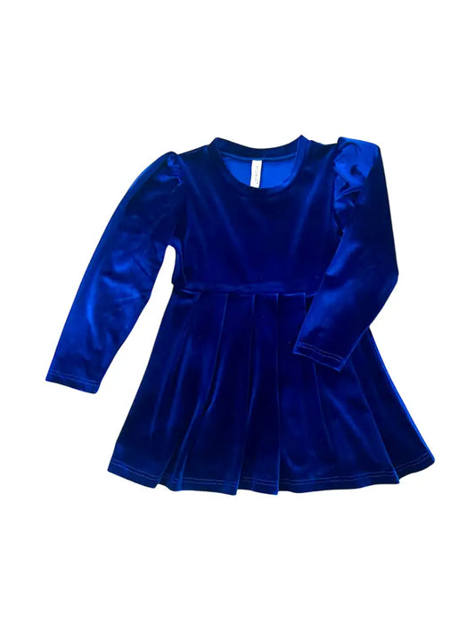 Royal Blue Velvet Dress