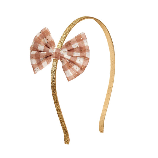 Gingham Printed Tulle Bow HB