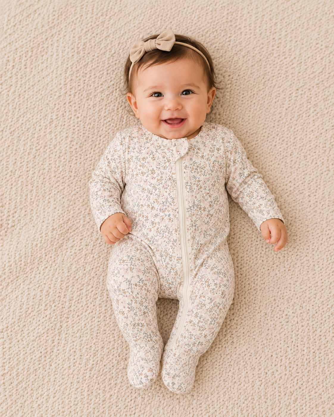Bloom Bamboo Zip Footie