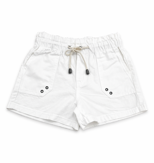 Girls Cotton White Short