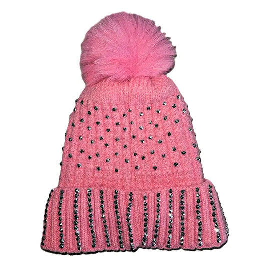 Hot Pink Bling Beanie