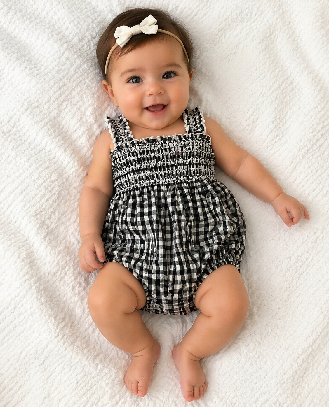 Julia Romper Black Check