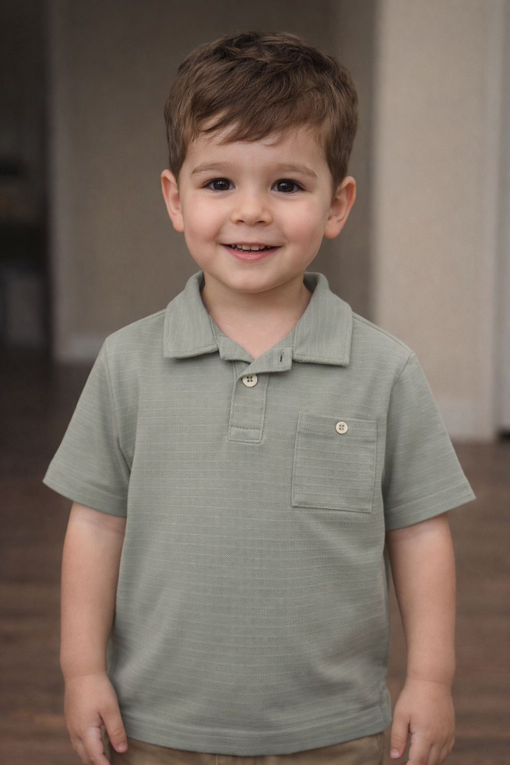 Sage Polo with Pocket