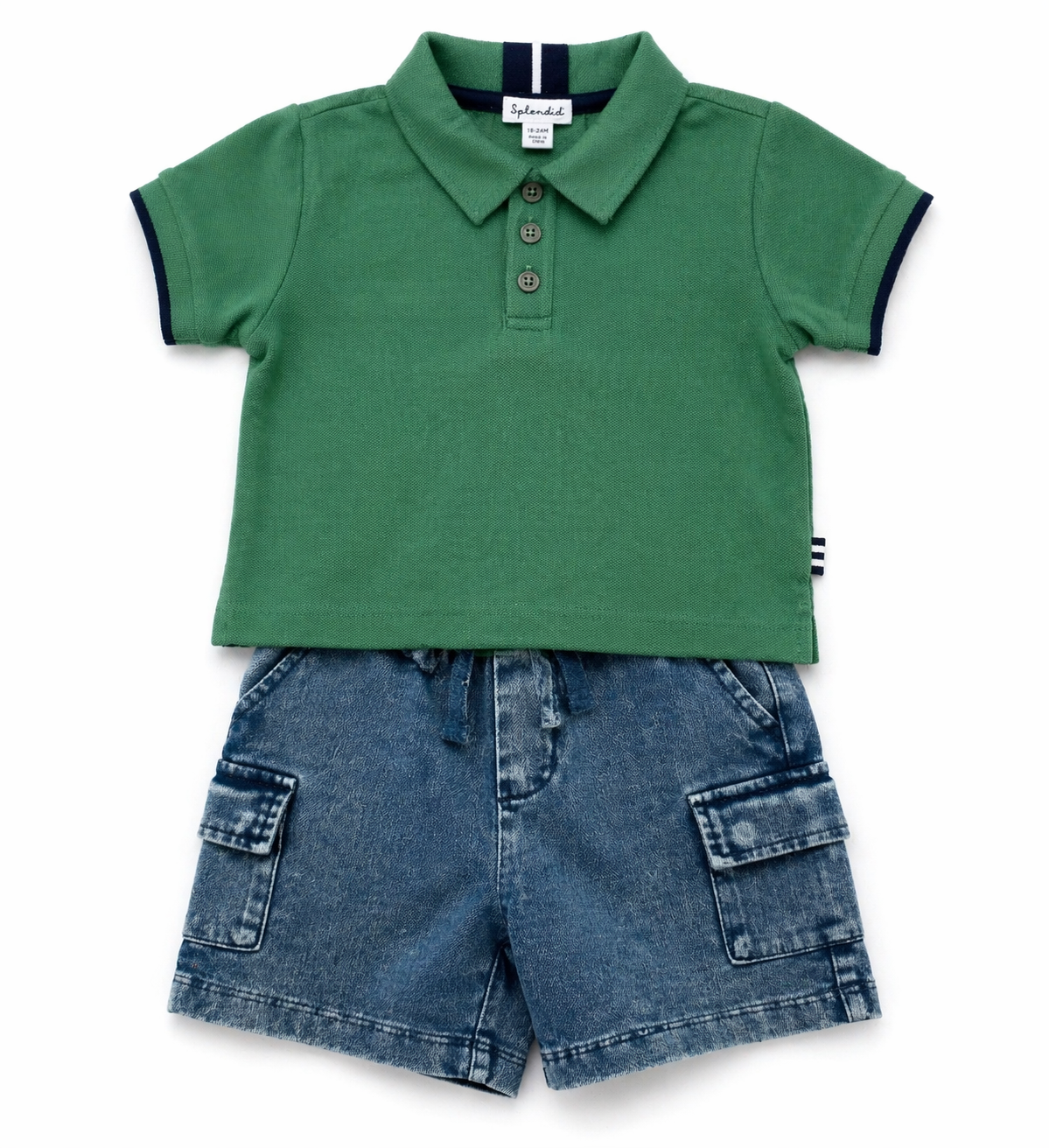 Polo Cargo Indigo Short Set