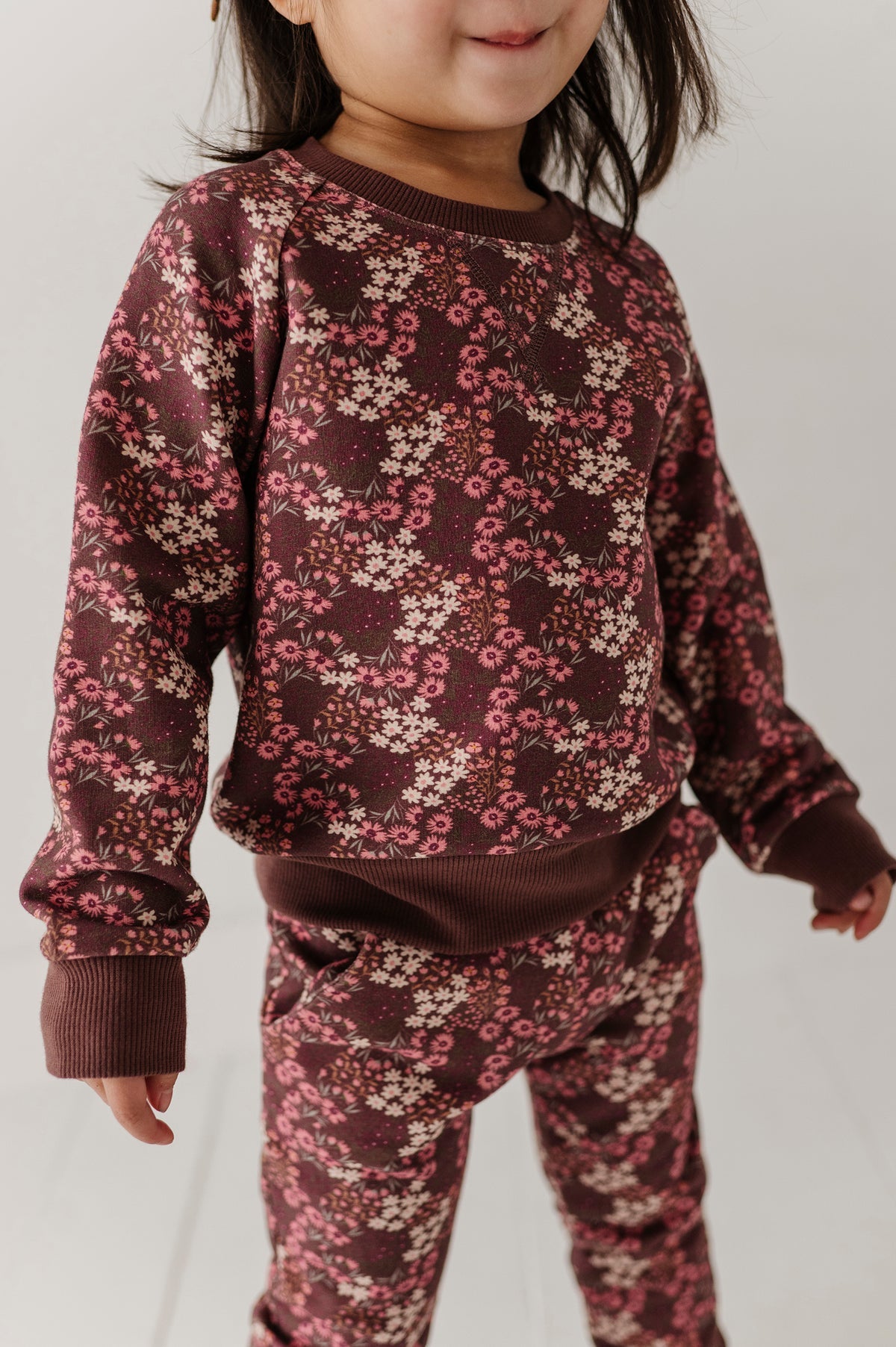 Girls Cluster Garden Floral Sweatshirt