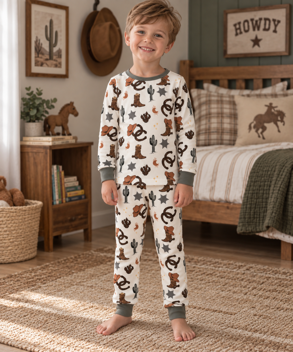 Outlaw Cowboy Ribbed Cozy Set