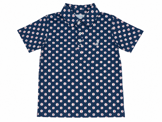 Baseball Print Polo