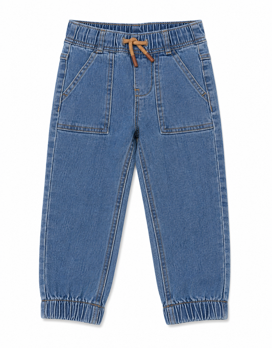 Baby Boy Denim Pant with Drawstring