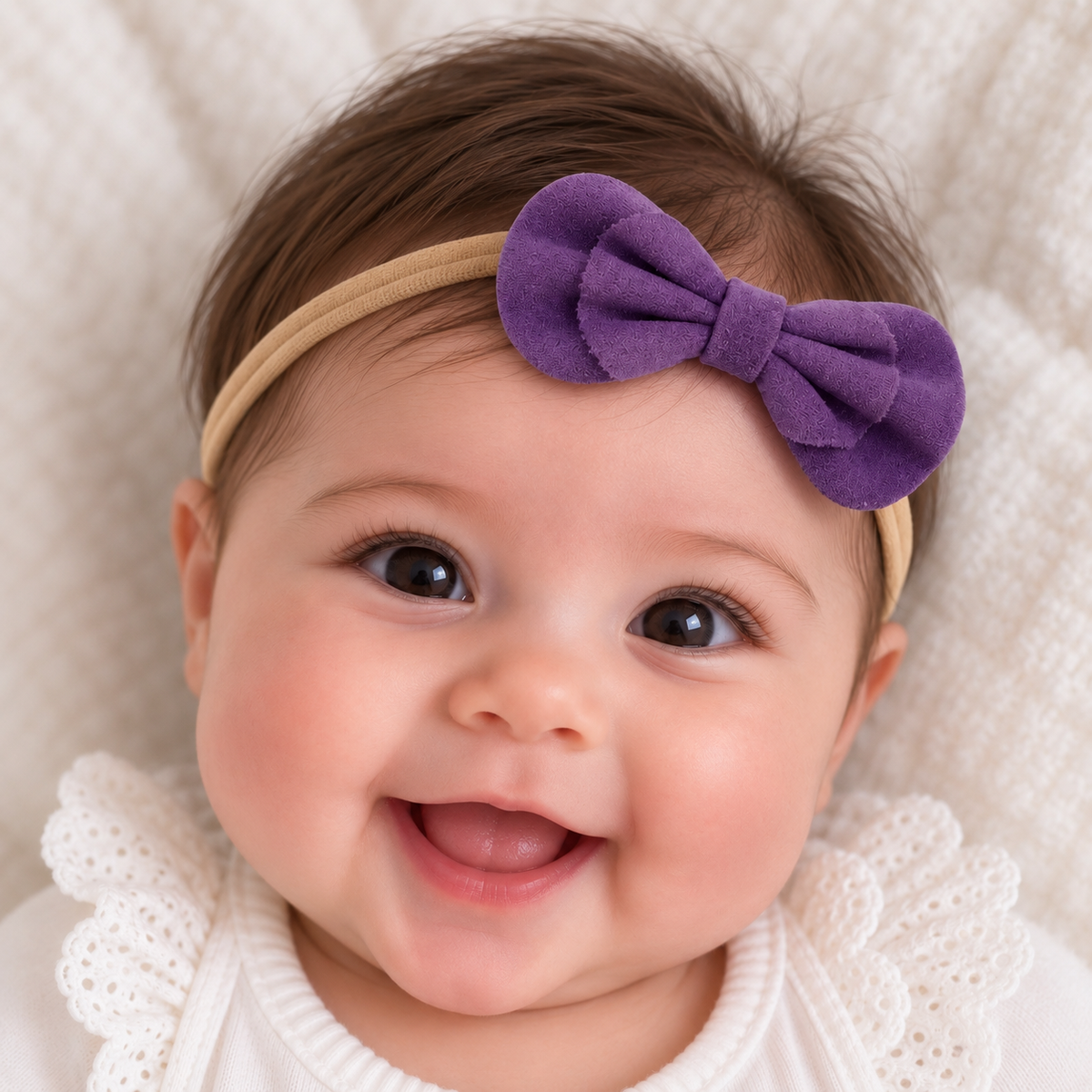 Purple Velvet Double Bow