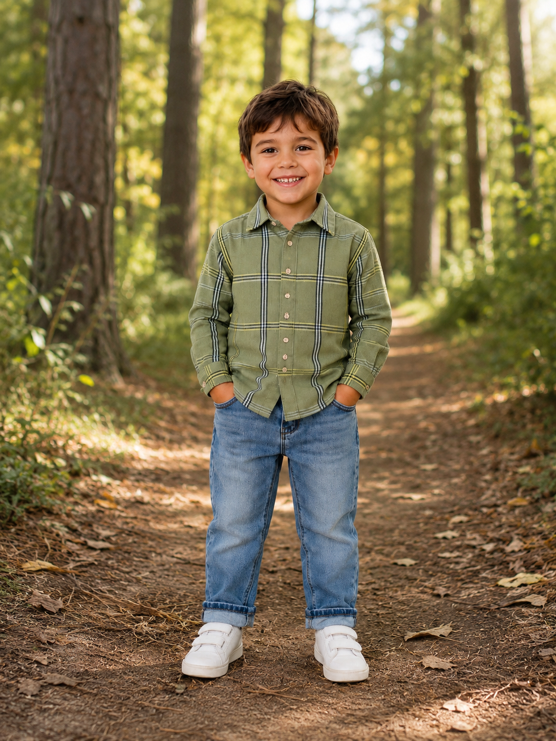 Boys Mid Blue Denim Pants
