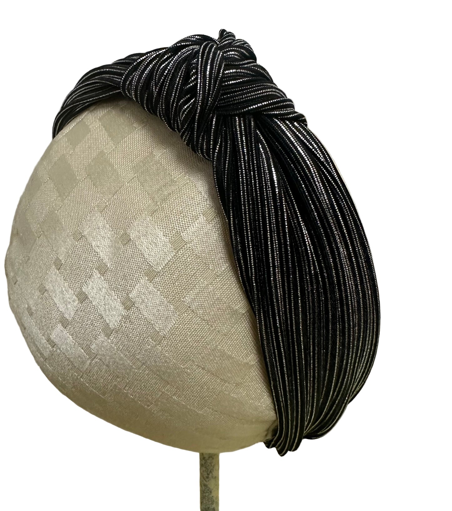 Metallic Knot Headband Silver
