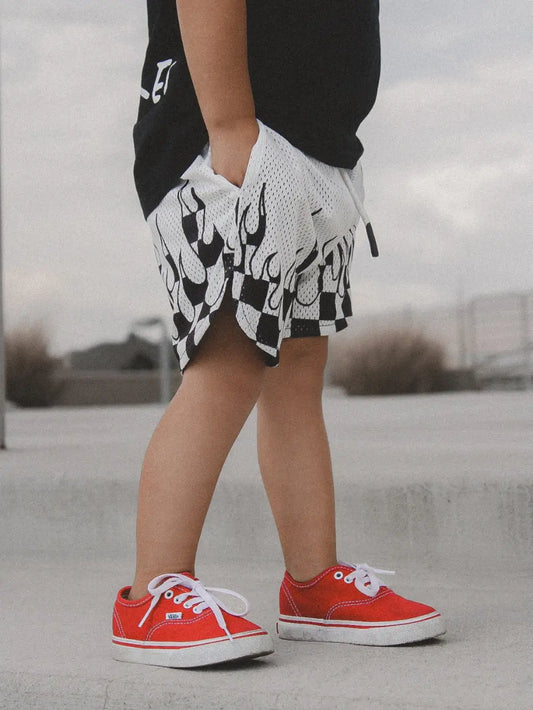 Heater Flame Shorts White