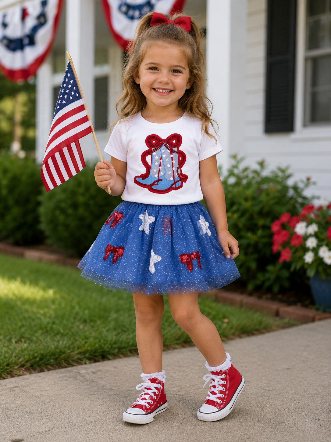 Patriotic Cowgirl Patch T-Shirt
