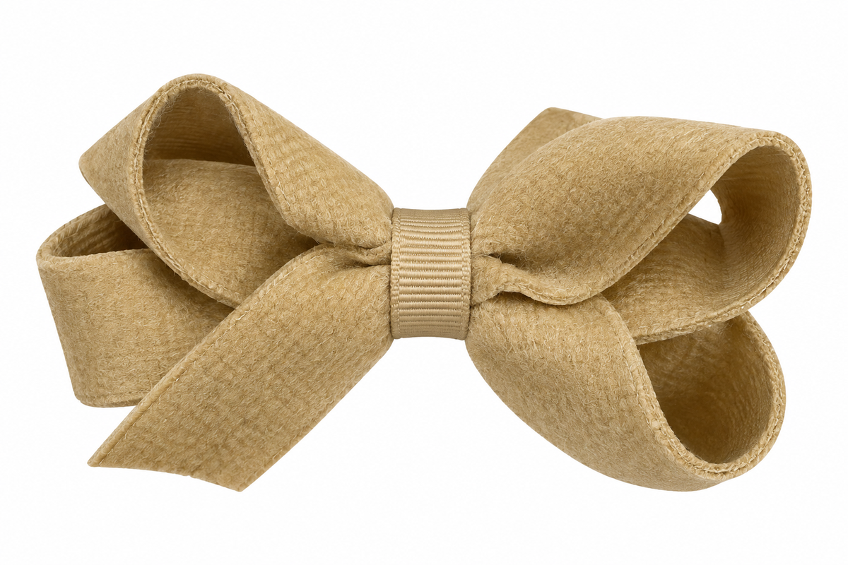 Natural Tiny Velvet Luxe Bow