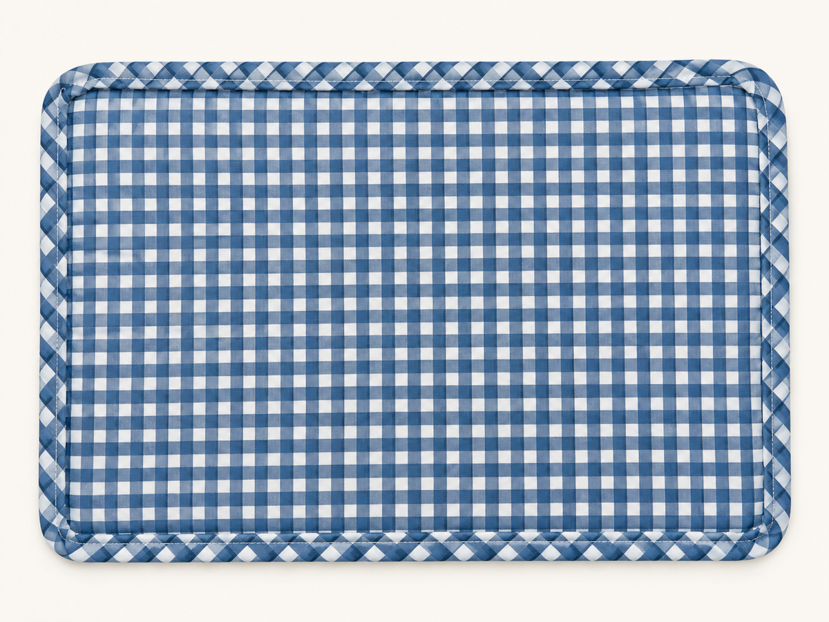 Roadie Medium Zip Pouch Rodeo Check Indigo