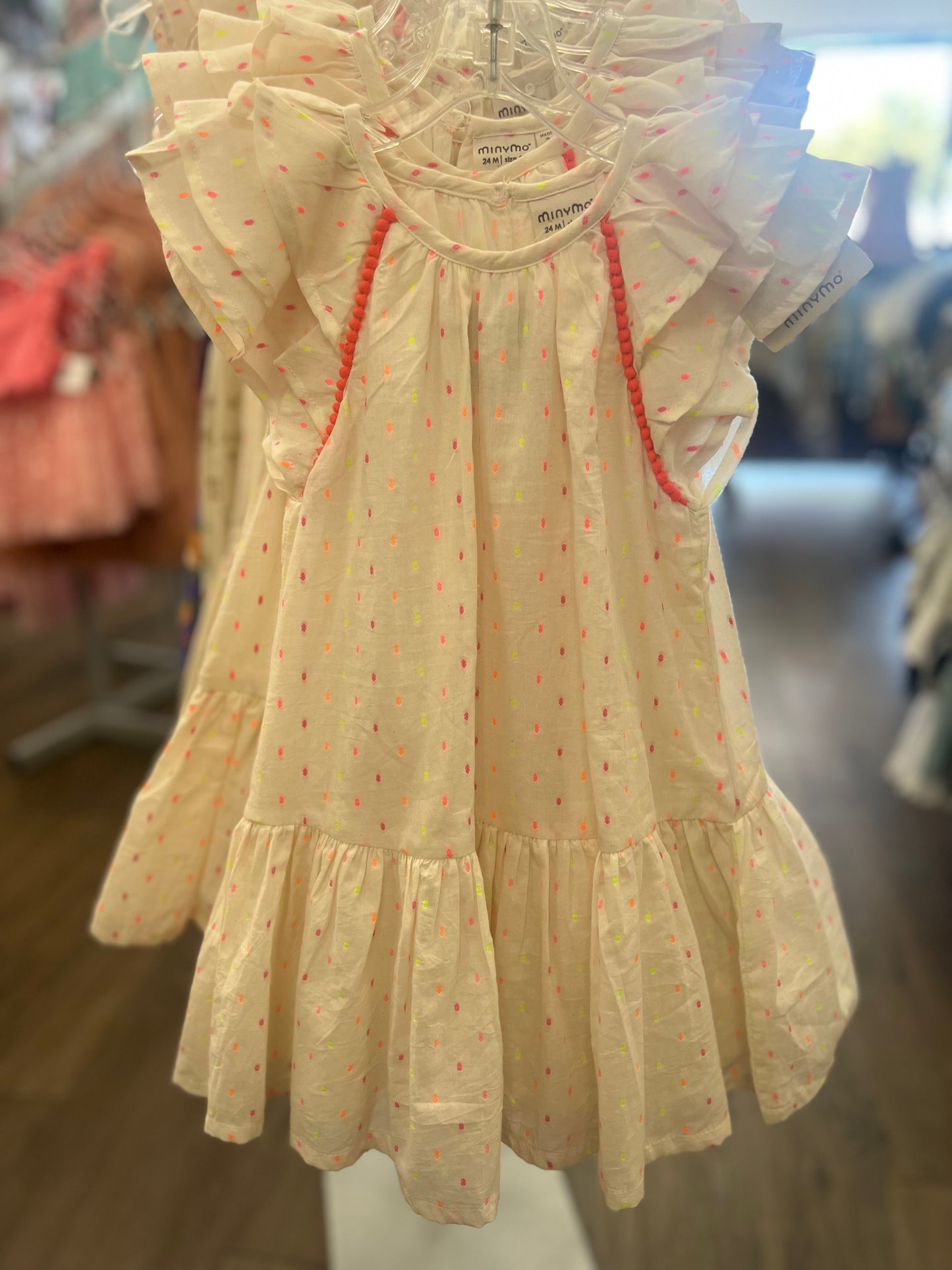 Cream Neon Multi Dress