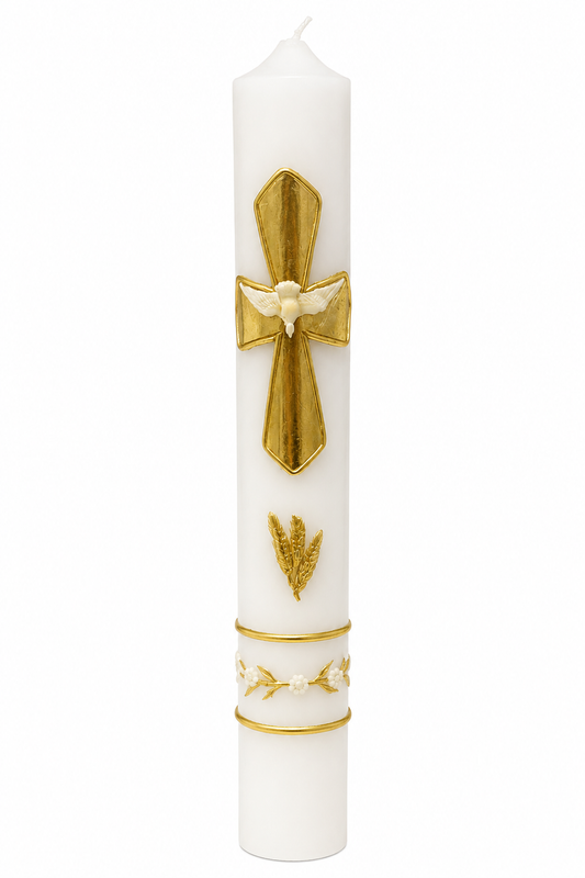 12" Candle with Gold