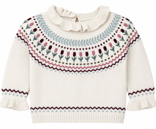 Raspberry Flower Sweater