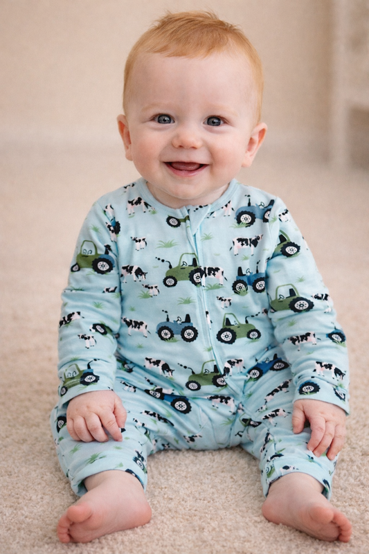 Convertible Romper Blue Farm Life