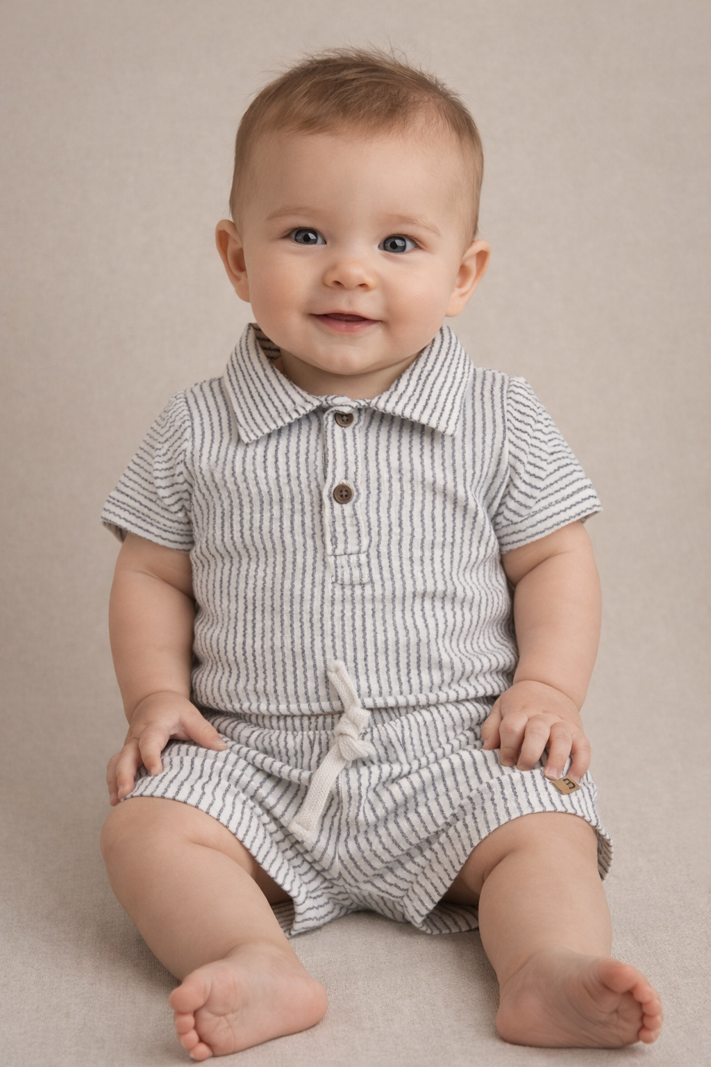 Odyssey Navy Stripe Shirt and Short Set