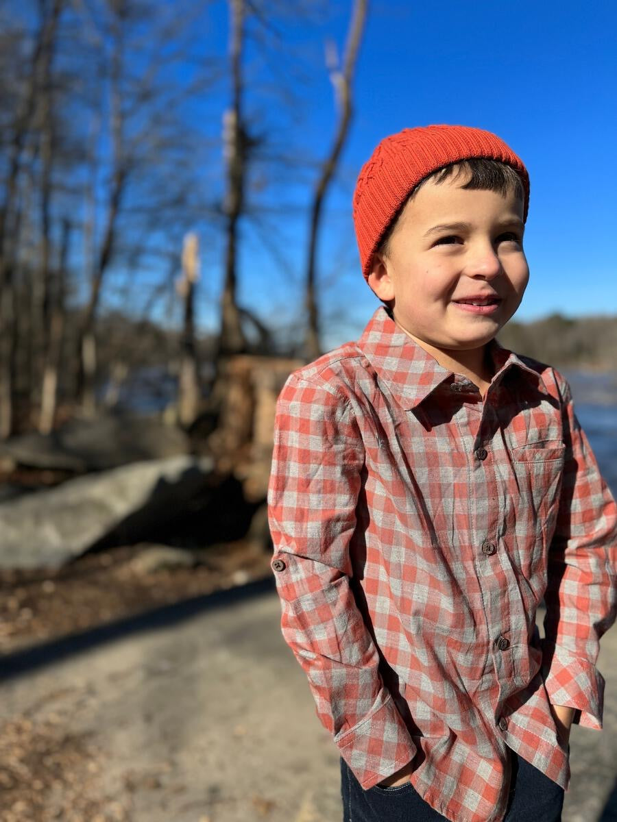 Grey Rust Plaid Atwood Shirt