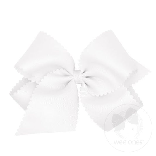 WHT KNG Scallop Bow