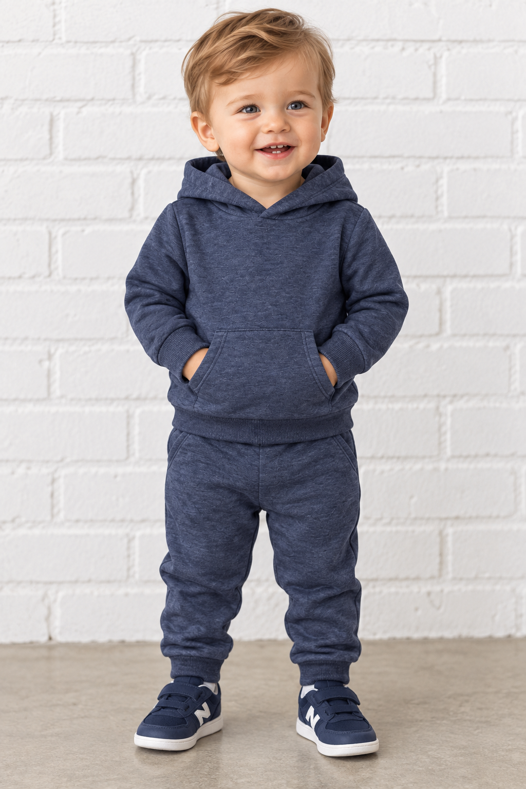 Navy Hooded Jogger Set