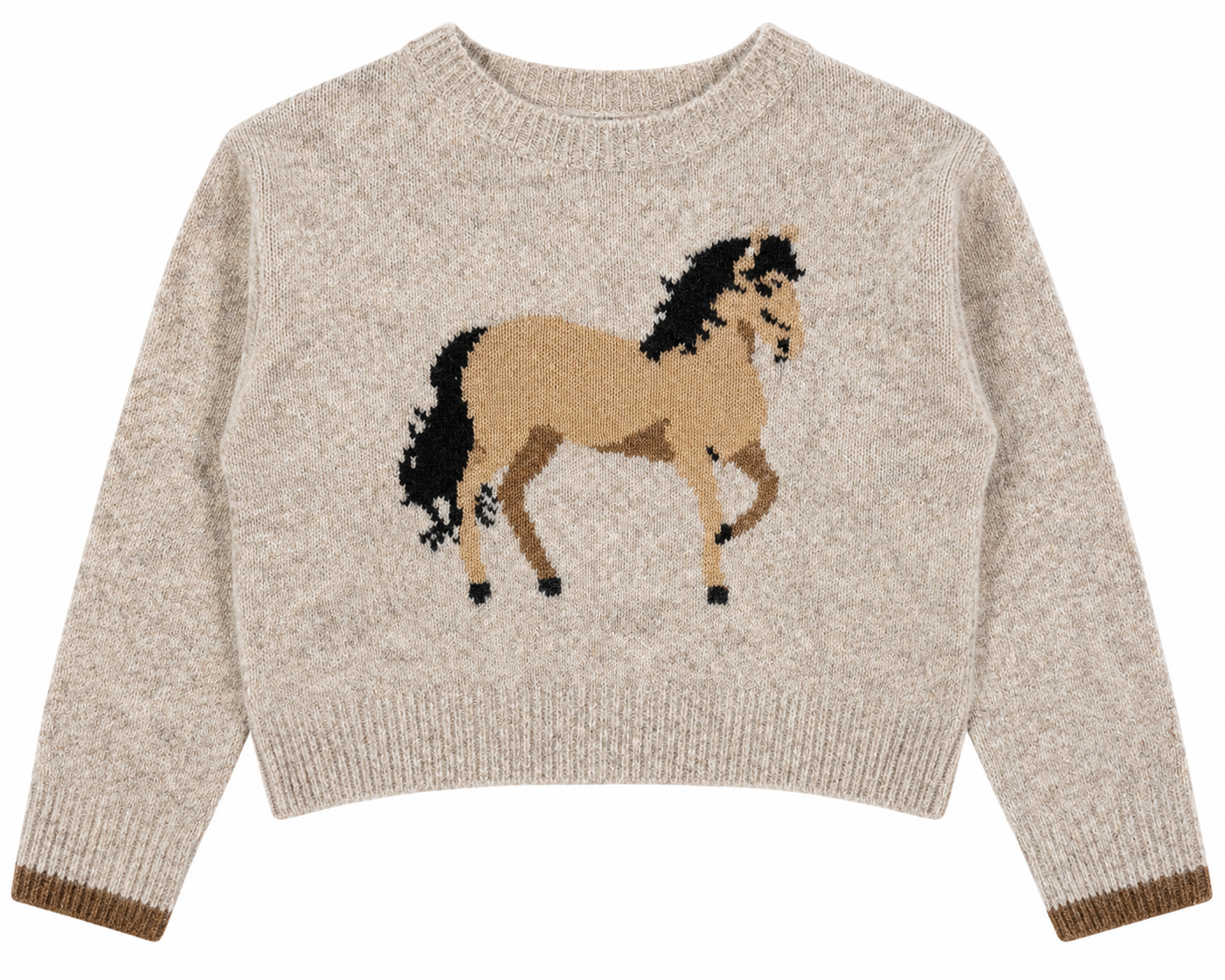 Oatmeal Horse Sweater