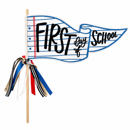 Paper First Day of School Flag