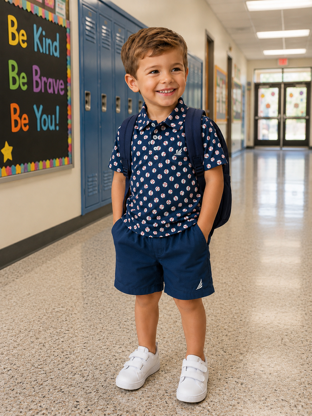 Solid Light Navy Performance Short