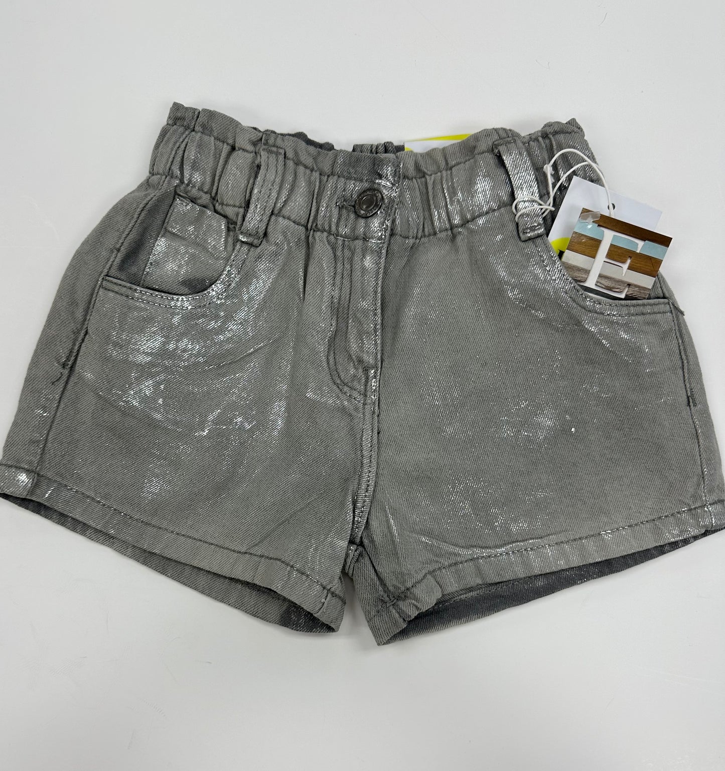 Grey Denim Short W/Shimmer