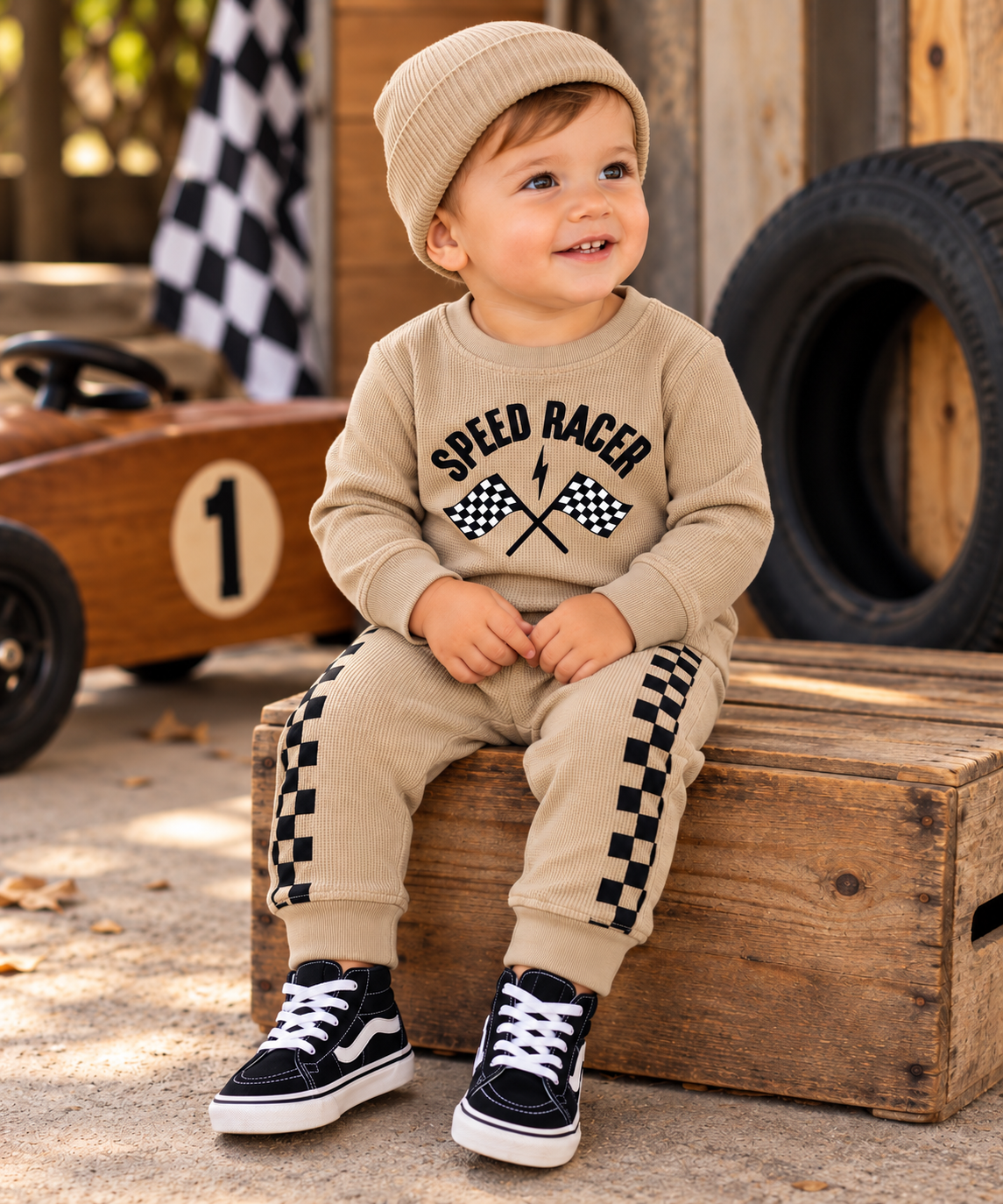 Speed Racer Checker Flags Set