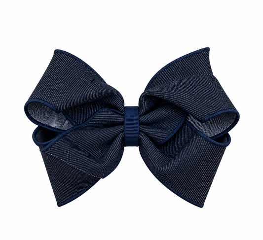 Denim Hair Bow