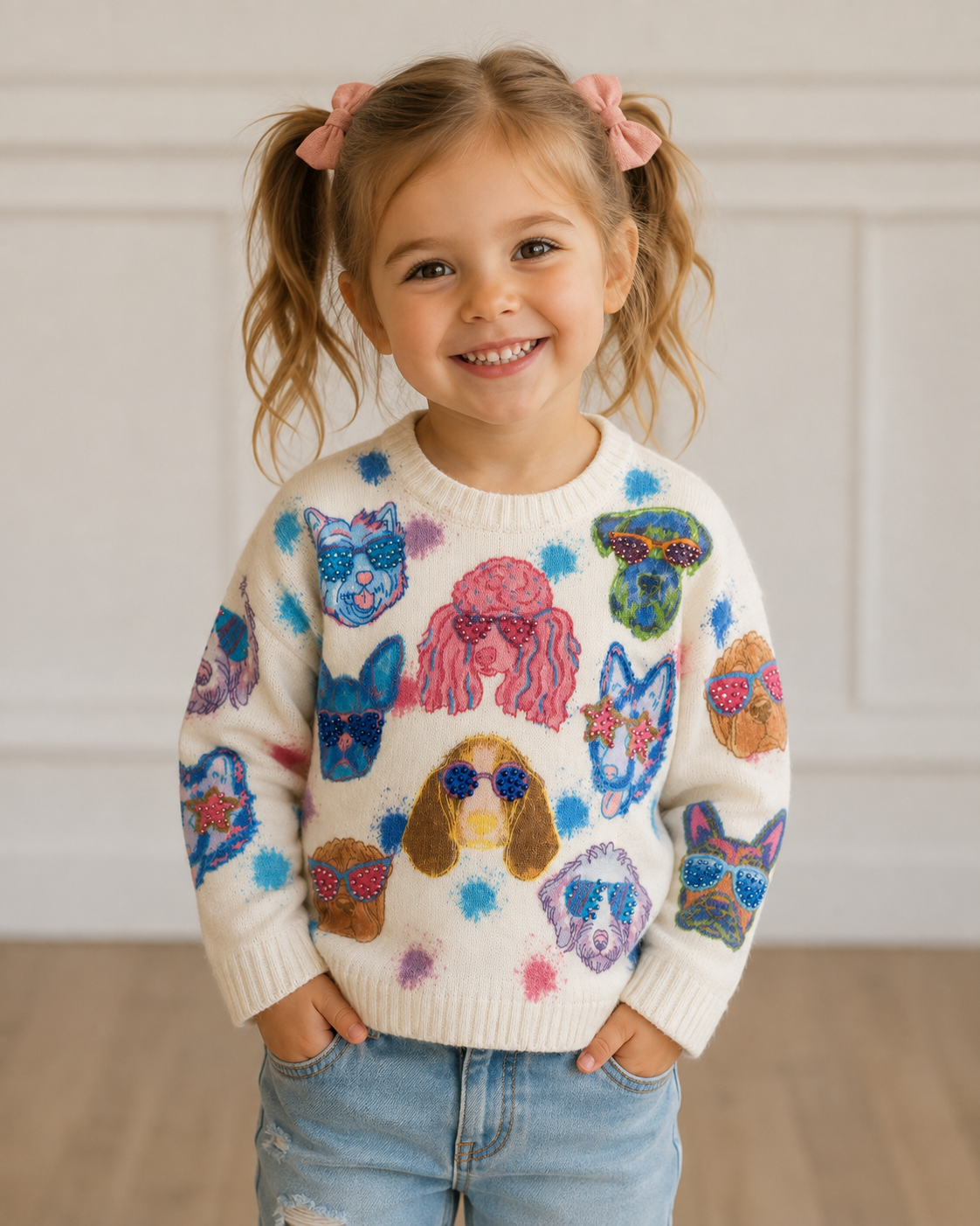 Dog Print Sweater