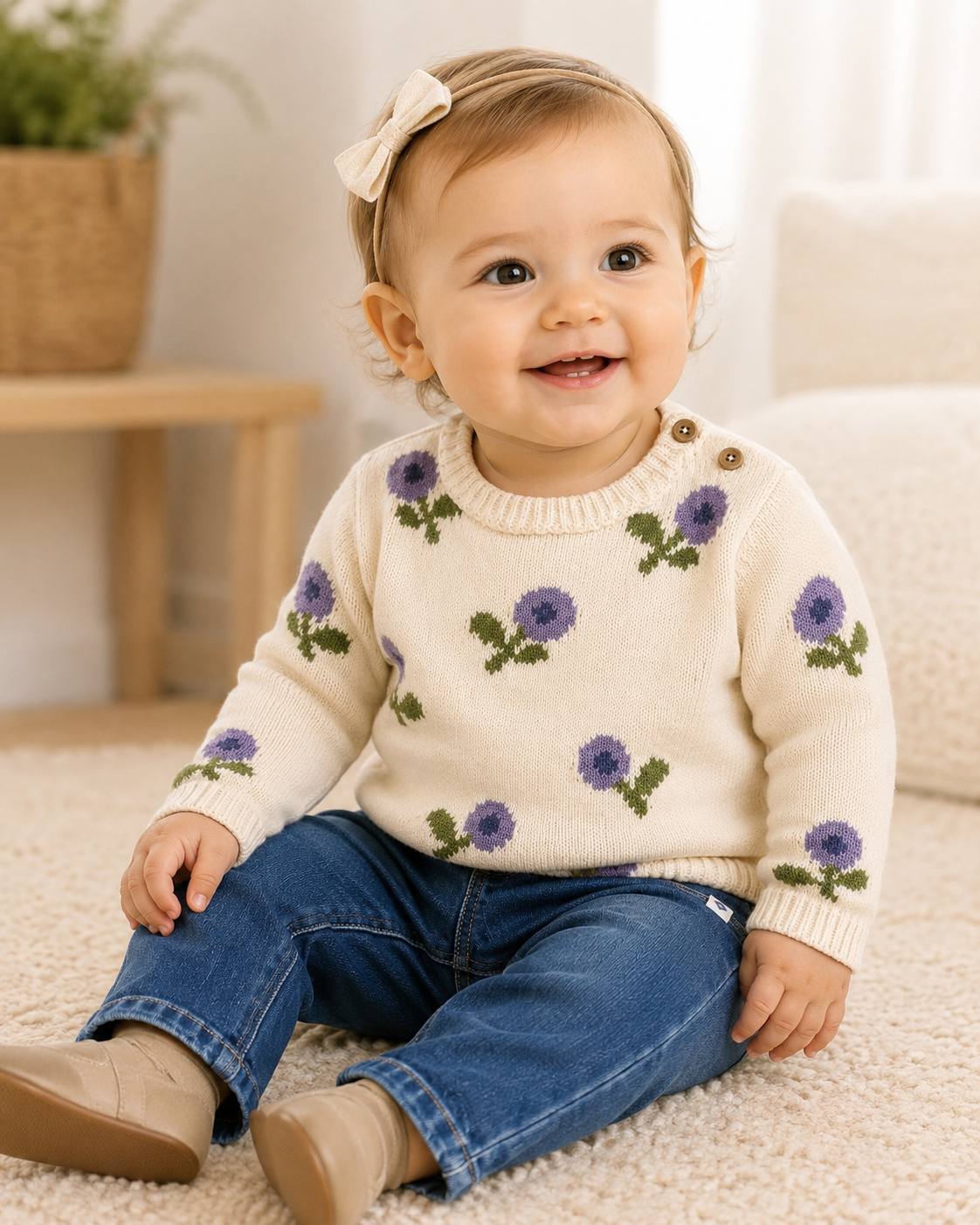 Baby Girl Medium Blue Denim