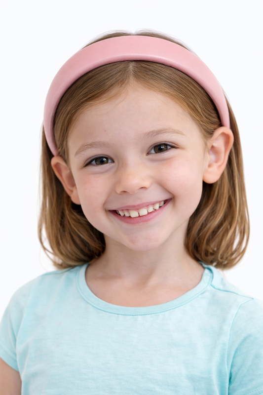 Mauve Faux Leather Headband