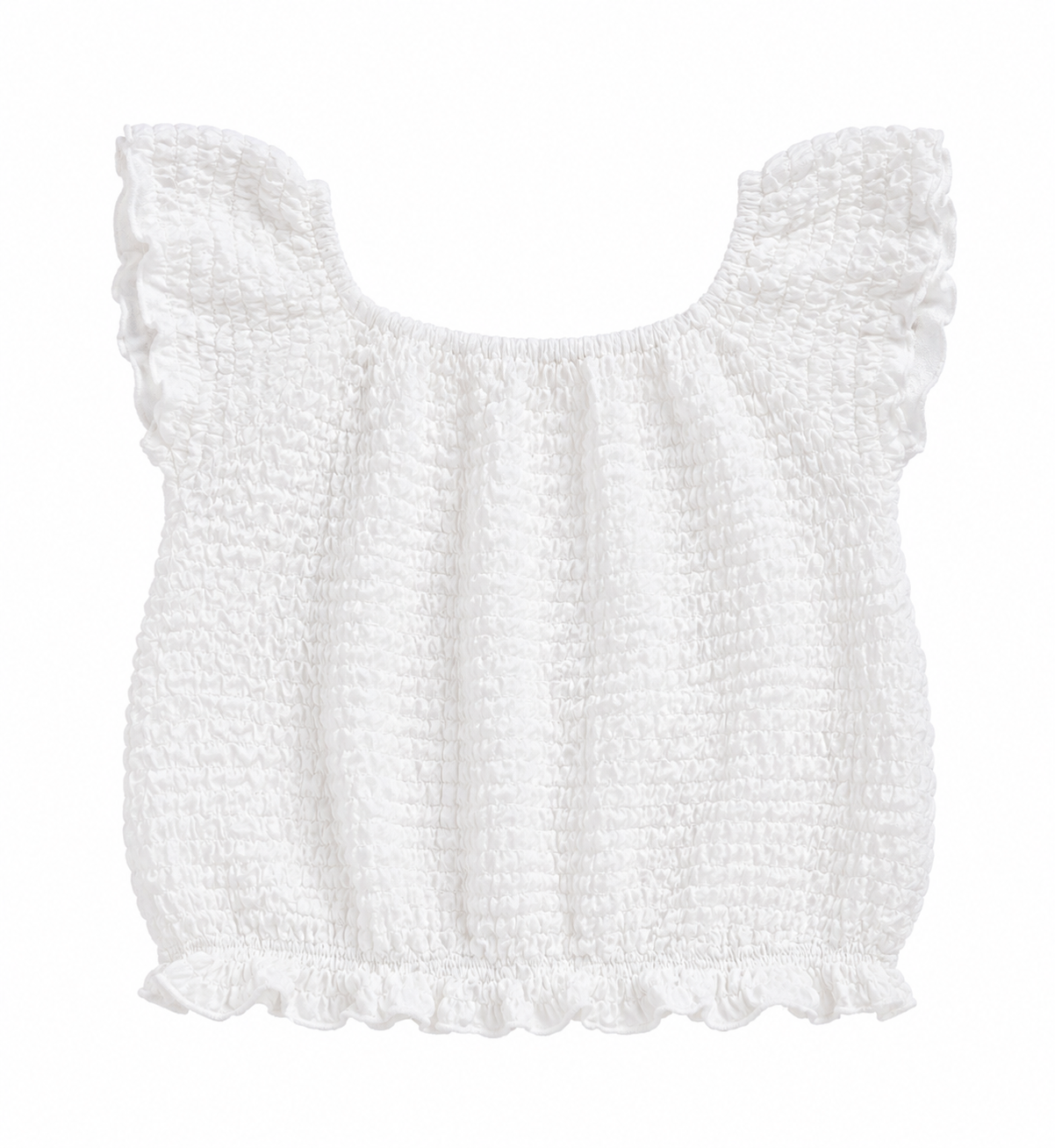 White Embossed Top
