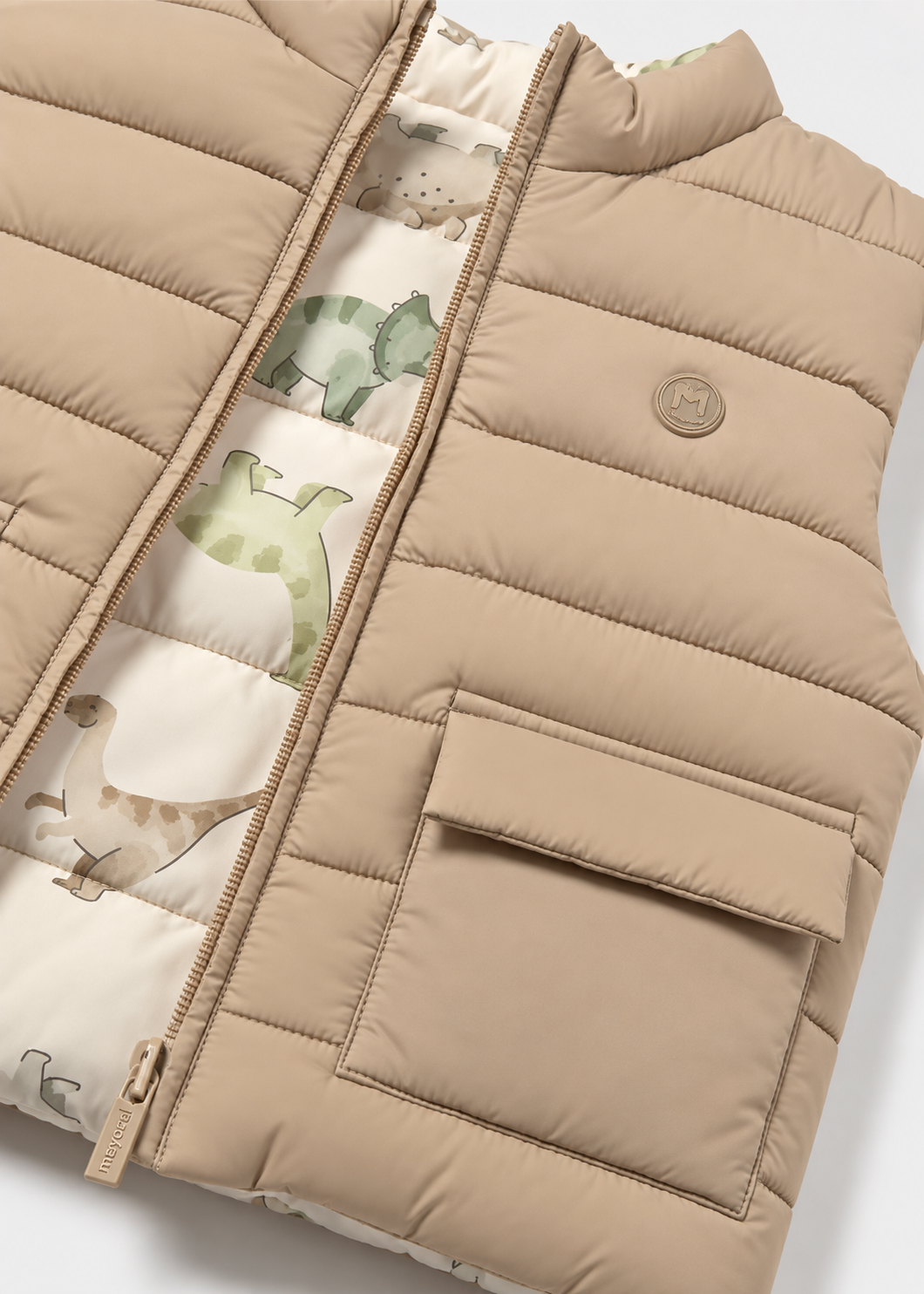 Dino Puffer Reversible Vest