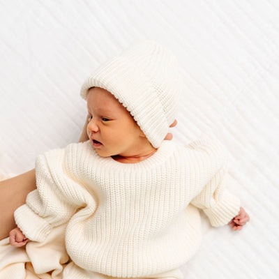 Knit Beanie Ivory