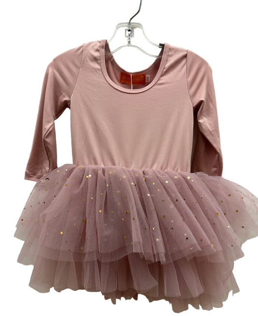 Mauve Longsleeved Leotard Dress