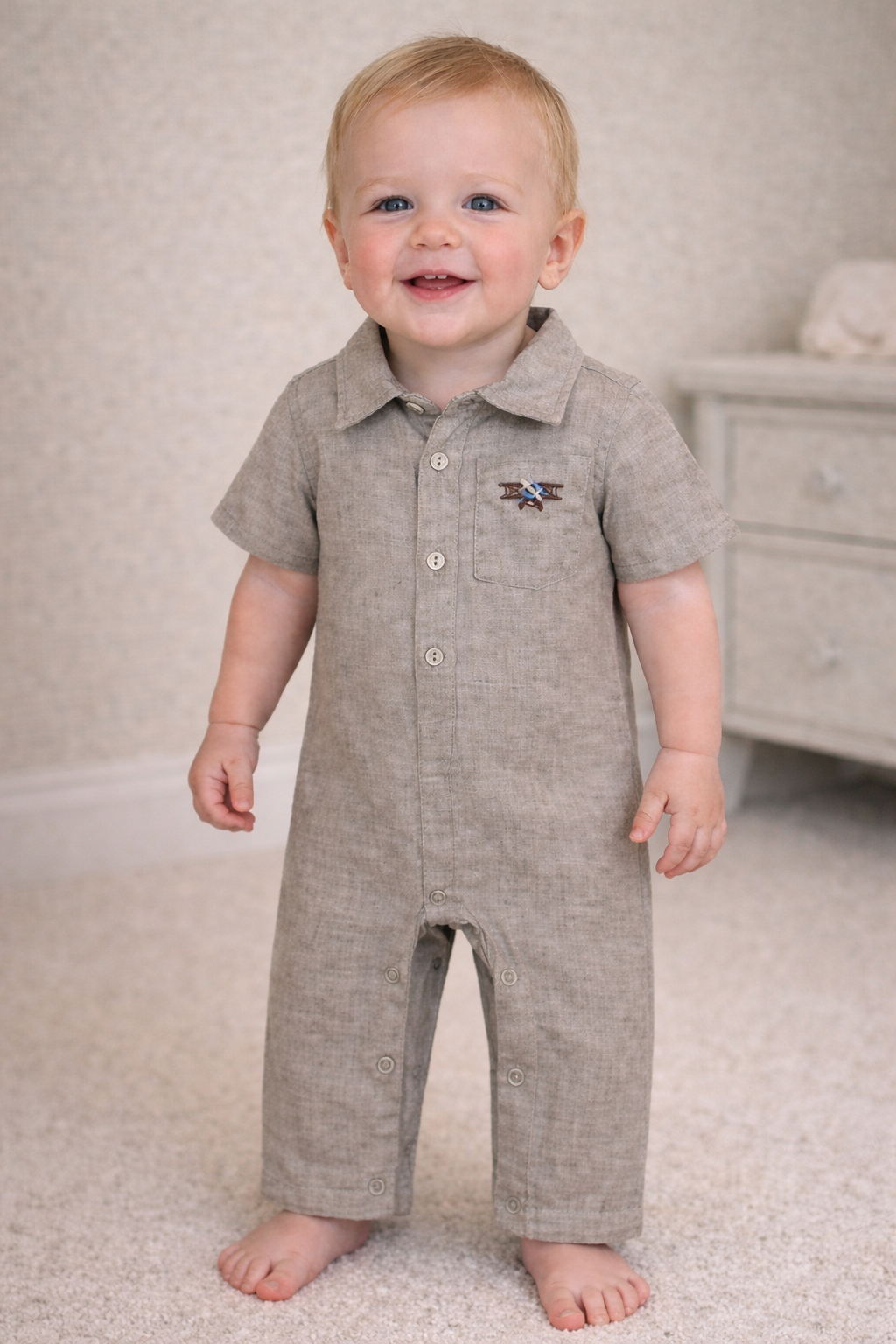 Bennett Linen Natural Romper