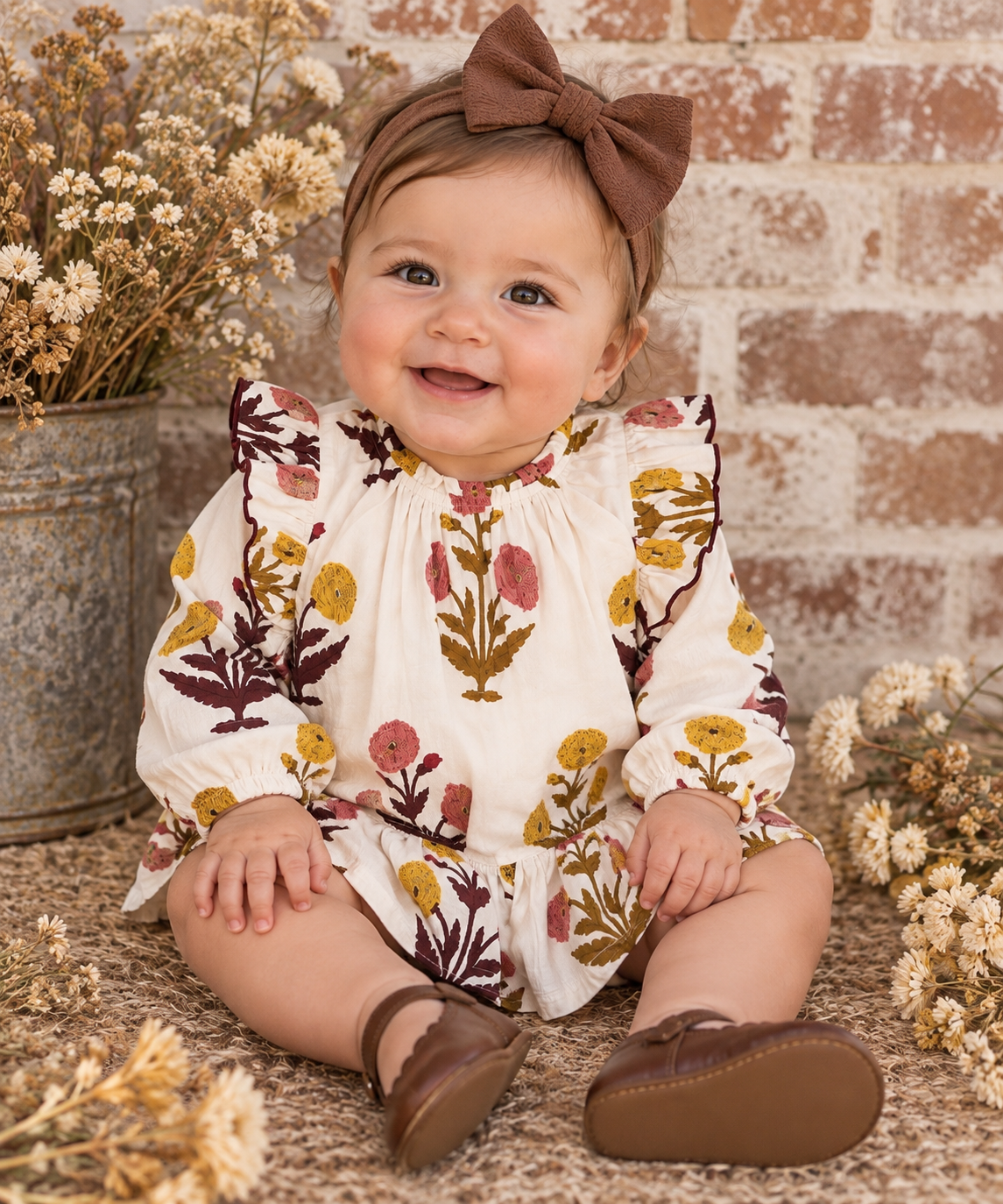 Baby Haper Harvest Dandelion Dress Set